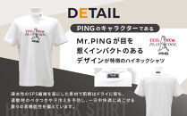 ピンゴルフ&nbsp;Mr.PINGプリント&nbsp;半袖ハイネックシャツ&nbsp;ホワイト&nbsp;LLサイズ