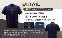 ピンゴルフ&nbsp;Mr.PINGプリント&nbsp;半袖ハイネックシャツ&nbsp;ネイビー&nbsp;3Lサイズ