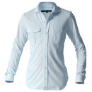 DJS-001&nbsp;decollouomo&nbsp;メンズパイロットシャツ長袖（生地／コンコルド）サックスブルー／Sサイズ