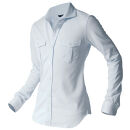 DJS-001&nbsp;decollouomo&nbsp;メンズパイロットシャツ長袖（生地／コンコルド）サックスブルー／Sサイズ