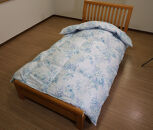 立体キルト羽毛ふとん　ローラ　ブルー色