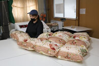 ツインキルト羽毛ふとん　シェリルFD　ブルー色