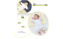 3134-9999-51■スリーピングピロー 吐き戻しを和らげる6重ガーゼ ベビー枕　くも