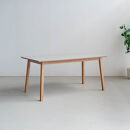 グレージュ&nbsp;傷に強い&nbsp;ダイニングテーブル&nbsp;GENE&nbsp;150×80&nbsp;メラミン&nbsp;オーク無垢&nbsp;辻製作所&nbsp;大川市