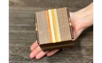 【箱根寄木細工　新秘密箱IV】新しい形の秘密箱　からくり箱【&nbsp;小物入れ&nbsp;寄木の板&nbsp;記念品&nbsp;小家具&nbsp;神奈川県&nbsp;小田原市&nbsp;】