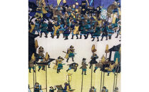 オリジナル【手ぬぐい】浮世絵：歌川芳虎 作「武者行烈之図」デザイン／名古屋刀剣博物館