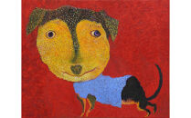 アーティストが描く愛しいペットのポートレート　F30号