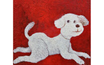 アーティストが描く愛しいペットのポートレート　F30号