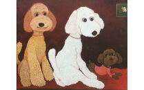 アーティストが描く愛しいペットのポートレート　F6号