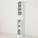 食器棚&nbsp;ヌーヴォー&nbsp;幅30&nbsp;高さ180&nbsp;ホワイト&nbsp;&nbsp;キッチンラック&nbsp;白&nbsp;AKU1045057