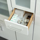 食器棚&nbsp;ヌーヴォー&nbsp;幅30&nbsp;高さ180&nbsp;ホワイト&nbsp;&nbsp;キッチンラック&nbsp;白&nbsp;AKU1045057