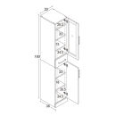 食器棚&nbsp;ヌーヴォー&nbsp;幅30&nbsp;高さ180&nbsp;ホワイト&nbsp;&nbsp;キッチンラック&nbsp;白&nbsp;AKU1045057