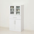 食器棚&nbsp;ヌーヴォー&nbsp;幅60&nbsp;高さ120&nbsp;ホワイト&nbsp;&nbsp;キッチンラック&nbsp;白&nbsp;AKU1045058