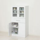 食器棚&nbsp;ヌーヴォー&nbsp;幅60&nbsp;高さ120&nbsp;ホワイト&nbsp;&nbsp;キッチンラック&nbsp;白&nbsp;AKU1045058