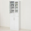 食器棚&nbsp;ヌーヴォー&nbsp;幅60&nbsp;高さ180&nbsp;ホワイト&nbsp;キッチンラック&nbsp;白&nbsp;AKU1045056