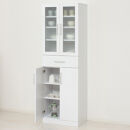 食器棚&nbsp;ヌーヴォー&nbsp;幅60&nbsp;高さ180&nbsp;ホワイト&nbsp;キッチンラック&nbsp;白&nbsp;AKU1045056