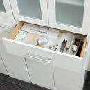 食器棚&nbsp;ヌーヴォー&nbsp;幅60&nbsp;高さ180&nbsp;ホワイト&nbsp;キッチンラック&nbsp;白&nbsp;AKU1045056