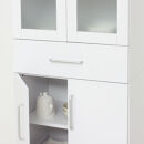 食器棚&nbsp;ヌーヴォー&nbsp;幅60&nbsp;高さ180&nbsp;ホワイト&nbsp;キッチンラック&nbsp;白&nbsp;AKU1045056