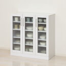 食器棚&nbsp;ヌーヴォー&nbsp;幅90&nbsp;高さ90&nbsp;ホワイト&nbsp;白　AKU1045059