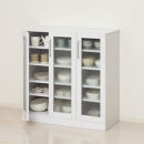 食器棚&nbsp;ヌーヴォー&nbsp;幅90&nbsp;高さ90&nbsp;ホワイト&nbsp;白　AKU1045059