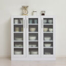 食器棚&nbsp;ヌーヴォー&nbsp;幅90&nbsp;高さ90&nbsp;ホワイト&nbsp;白　AKU1045059