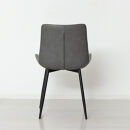 モデルノ&nbsp;ダイニングチェア2脚組&nbsp;スタイリッシュ&nbsp;異素材&nbsp;グレー&nbsp;おしゃれ&nbsp;AKU1045055