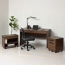 デスク3点セット&nbsp;クラッシー&nbsp;ブラウン&nbsp;オフィスデスク&nbsp;システムデスク&nbsp;AKU1045060