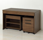 デスク3点セット&nbsp;クラッシー&nbsp;ブラウン&nbsp;オフィスデスク&nbsp;システムデスク&nbsp;AKU1045060