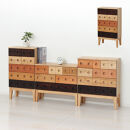 コンビネーションチェスト&nbsp;5段&nbsp;引出し7杯&nbsp;幅50&nbsp;高さ90&nbsp;AKU1045061