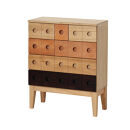 コンビネーションチェスト&nbsp;4段&nbsp;引出し7杯&nbsp;幅62&nbsp;高さ77&nbsp;AKU1045062