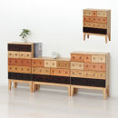 コンビネーションチェスト&nbsp;4段&nbsp;引出し7杯&nbsp;幅62&nbsp;高さ77&nbsp;AKU1045062