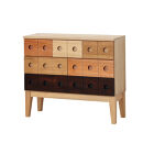 コンビネーションチェスト&nbsp;3段&nbsp;引出し6杯&nbsp;幅74.5&nbsp;高さ63.5&nbsp;AKU1045063