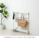 カバンラック&nbsp;伸縮&nbsp;コンパクト&nbsp;簡単組立&nbsp;置くだけ&nbsp;オープンラック&nbsp;ホワイト&nbsp;AKU105645401