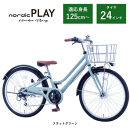 【サカイサイクル】子ども自転車24インチ&nbsp;ノルディックプレイ・ジュニアHNDP246HDH&nbsp;　フラットグリーン