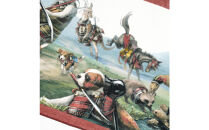 オリジナル【動物合戦絵巻フェイスタオル】第八紙／名古屋刀剣博物館