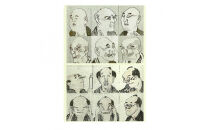 オリジナル【北斎漫画シール】4点セット／名古屋刀剣博物館