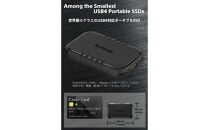 PUレザーポーチ（黒）付き USB4 ポータブルSSD　1TB