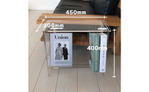 マガジンラック付きアクリルサイドテーブル　1台　川崎市自社工場一貫生産品