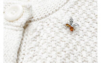 【プレゼント包装付き】ミツバチ ピンバッジ（SV /シトリン）