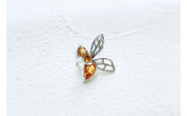 【プレゼント包装付き】ミツバチ ピンバッジ（SV /シトリン）