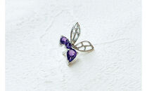 【プレゼント包装付き】ミツバチ ピンバッジ（SV /アメジスト）