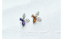 【プレゼント包装付き】ミツバチ ピンバッジ（SV /アメジスト）