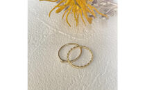 K18&nbsp;ねじねじリング（ハンドメイド）【サイズ：4号】