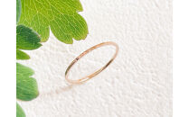 K18ピンクゴールド&nbsp;極細スジ&nbsp;リング（ハンドメイド）【サイズ：10号】