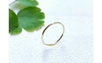 K10&nbsp;丸つち目&nbsp;細リング（ハンドメイド）【サイズ：10号】