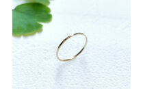 K10&nbsp;丸つち目&nbsp;極細リング（ハンドメイド）【サイズ：9号】