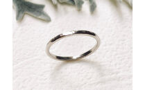 プラチナ&nbsp;丸つち目&nbsp;厚リング（ハンドメイド）【サイズ：17号】