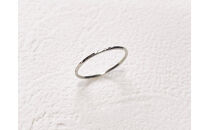 プラチナ&nbsp;丸つち目&nbsp;極細リング（ハンドメイド）【サイズ：3号】