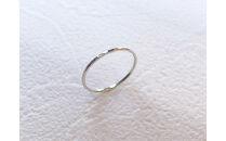 シルバー&nbsp;丸つち目&nbsp;極細リング（ハンドメイド）【サイズ：4号】