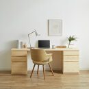 【大川家具】無垢材 システムデスク 幅2000mm テーブル パソコンデスク 子供机 勉強机 学習机 書斎デスク HM-HM ホワイトアッシュ 天然木 モダン 国産 無垢材 高級感【設置付き】